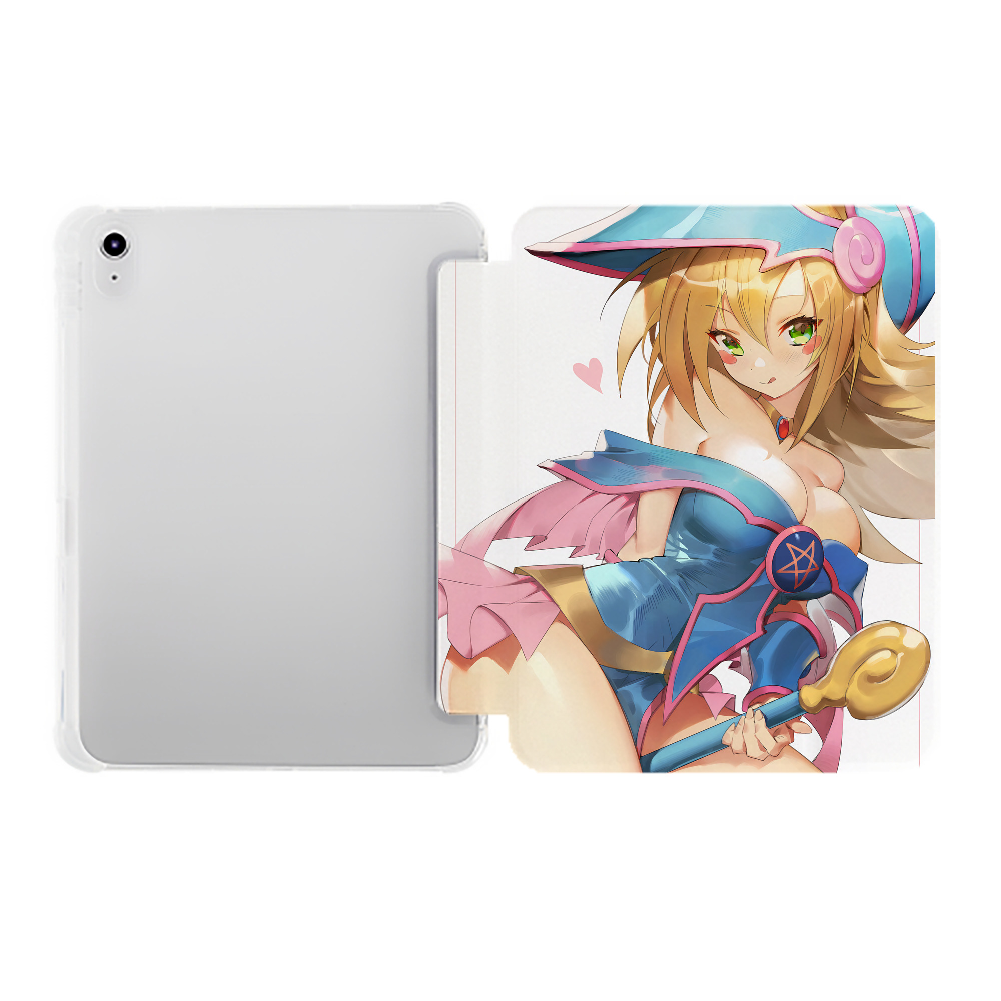 （画像用） 遊☆戯☆王 Yu-Gi-Oh! IPad ケース ペン収納付き 三つ折りスタンド PUレザー×シリコン 対応機種9.5/10.5/10.9インチ